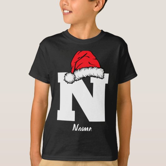 Monogrammed Family Christmas With Name  Tシャツ (正面)