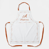 Monogrammed Family Name エプロン (正面)