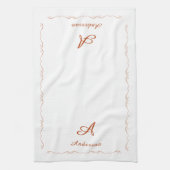 Monogrammed Family Name キッチンタオル (縦)