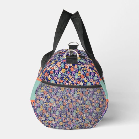 Monogrammed Floral Pattern Gym Bag ダッフルバッグ (右)