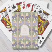 Monogrammed Floral Playing Cards  トランプ