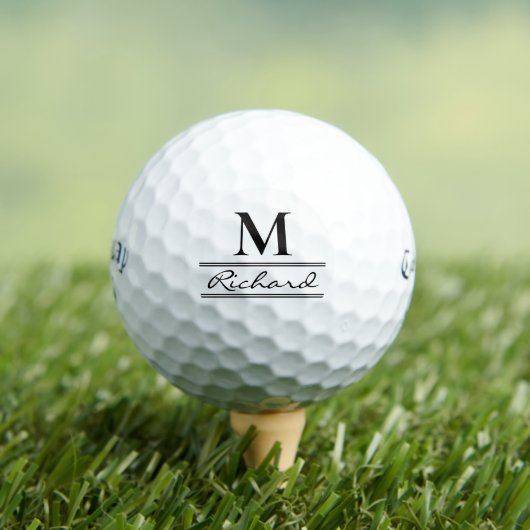 Monogrammed Golf Balls - Custom Logo/Name Designs ゴルフボール (インサイチュ 木)