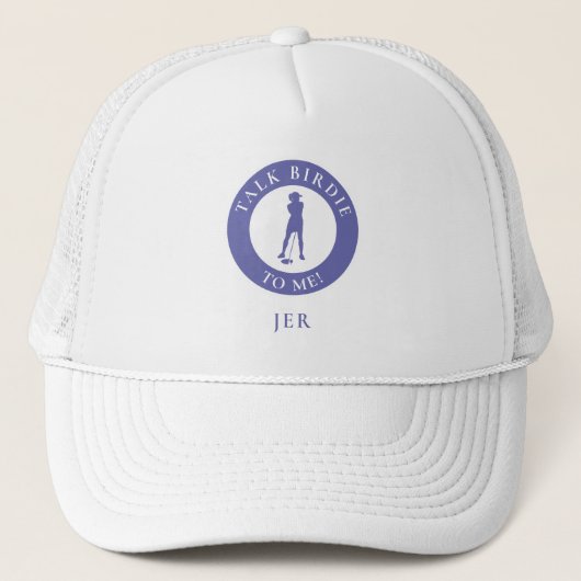 Monogrammed Golf Funny Golfer Birdie Saying Custom キャップ (正面)