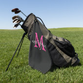 Monogrammed Golf Gifts Golfer Elegant Player Pink ゴルフタオル (グリーン)