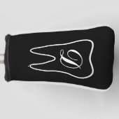 Monogrammed golf putter club cover for dentist ゴルフヘッドカバー (正面)