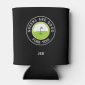 Monogrammed – GREENS ARE GOOD FORE YOU! Funny Golf 缶クーラー (裏面)