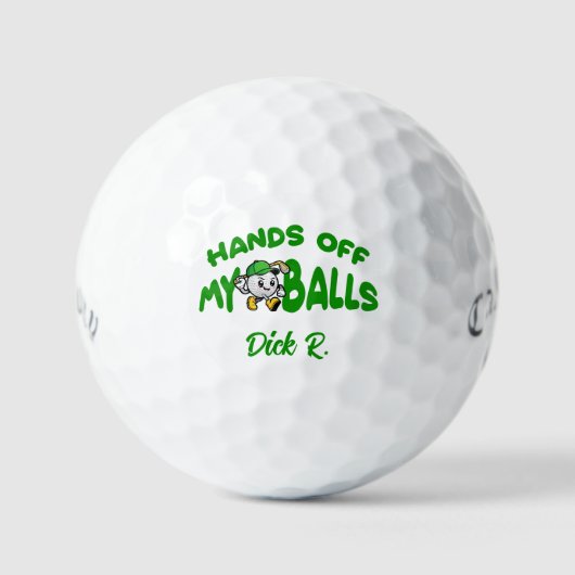Monogrammed Hands Off My Balls -Callaway Golf Gift ゴルフボール (正面)