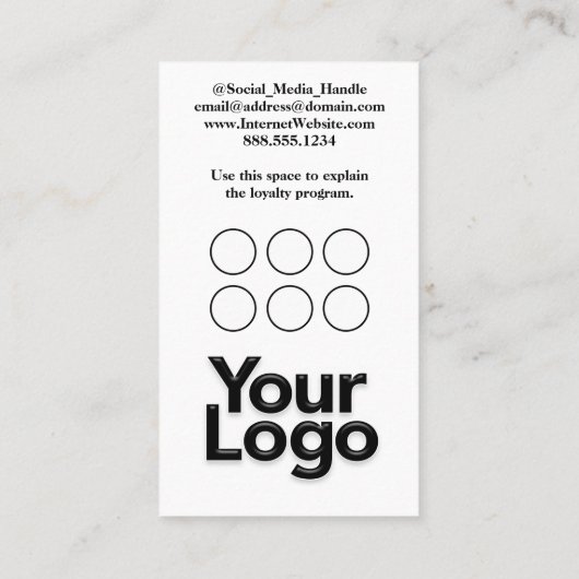 Monogrammed J Floral Black and White Company Logo  名刺 (裏面)