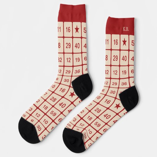 Monogrammed lucky game sock - Bingo ソックス (左)