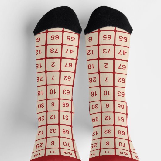 Monogrammed lucky game sock - Bingo ソックス (上部)
