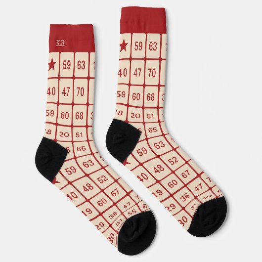 Monogrammed lucky game sock - Bingo ソックス (右)