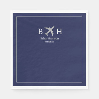 Monogrammed Napkins for a Pilot スタンダードランチョンナプキン