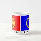 Monogrammed Native American Comanche Nation Flag コーヒーマグカップ (中央)
