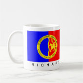 Monogrammed Native American Comanche Nation Flag コーヒーマグカップ (左)