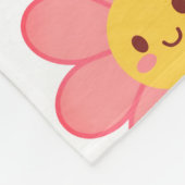 Monogrammed personalize flower fleece blanket フリースブランケット (角)