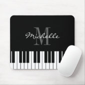 Monogrammed piano keys mouse pad for pianist マウスパッド (マウス)