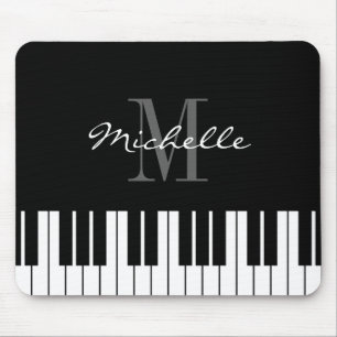 Monogrammed piano keys mouse pad for pianist マウスパッド
