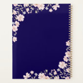 Monogrammed Pink Flowers and Lace Floral プランナー手帳 (裏面)