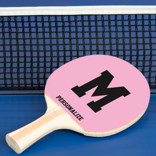 Monogrammed pink ping pong table tennis paddle 卓球ラケット (インサイチュ)