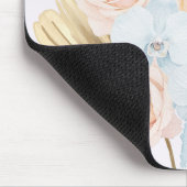 Monogrammed Pretty Tropical Flower Bouquet Floral マウスパッド (コーナー)
