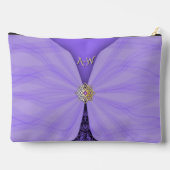 Monogrammed Purple Jewel Textile Illusion  アクセサリーポーチ (裏面)
