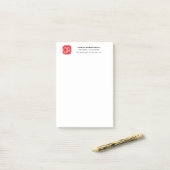 Monogrammed Red White Professional Plain ポストイット (デスク上)