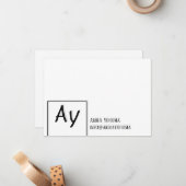 Monogrammed Small Business Info ノートカード (正面/裏面インサイチュ)