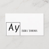 Monogrammed Small Business Info 名刺 (正面)