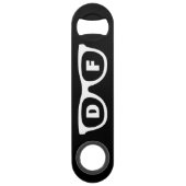 Monogrammed spectacles custom speed bottle opener スピード栓抜き (正面)