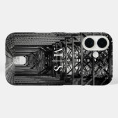 Monogrammed Trestle Bridge In Black And White Case-Mate iPhoneケース (裏面 (横))