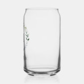 Monogrammed Watercolor Sage Green Leaves Wreath ガラス缶 (左)