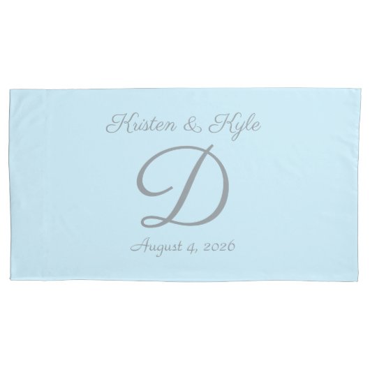 Monogrammed wedding gift 枕カバー (正面左)