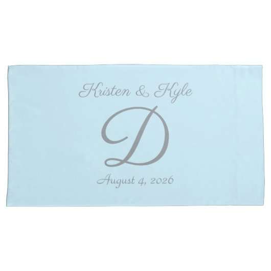 Monogrammed wedding gift 枕カバー (正面右)