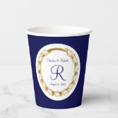Monogrammed Wedding paper cups 紙コップ (正面)