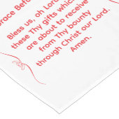 Monogrammed with Catholic Blessing ショートテーブルランナー (コーナー)