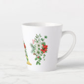 Monogrammed Xmas Latte Mug – Elegant Gold Letter カフェラテマグ (右)