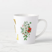 Monogrammed Xmas Latte Mug-Gold Letter カフェラテマグ (右)