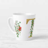 Monogrammed Xmas Latte Mug-Gold Letter カフェラテマグ (左アングル)