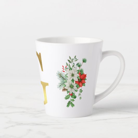 Monogrammed Xmas Latte Mug- Gold Letter カフェラテマグ (右)