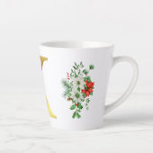 Monogrammed Xmas Latte Mug-Gold Letter カフェラテマグ (右)