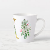 Monogrammed Xmas Latte Mug- Gold Letter カフェラテマグ (右)