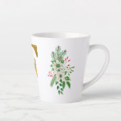 Monogrammed Xmas Latte Mug-Gold Letter カフェラテマグ (右)