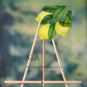 Monograms Lemon Citrus Branch Greenery Wedding  アクリルサイン (ニュートラル)