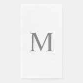 Monograms Letter Bridal Shower Wedding Grey Custom (正面)
