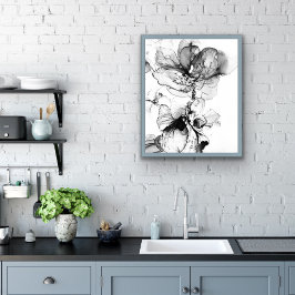 Monokrom blomma スクエアペーパーコースター