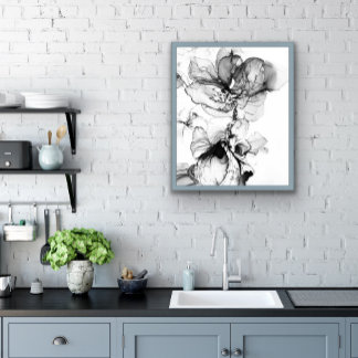 Monokrom blomma スクエアペーパーコースター