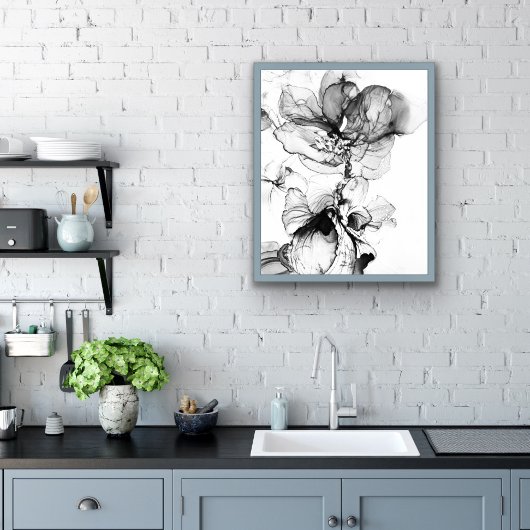 Monokrom blomma スクエアペーパーコースター