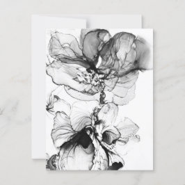 Monokrom blomma ポストカード