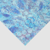 Monoprintの青い花のティッシュペーパー 薄葉紙 (詳細)