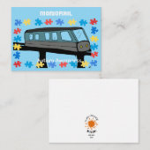 Monorail train car coaster autism puzzle  ノートカード (正面/裏面)